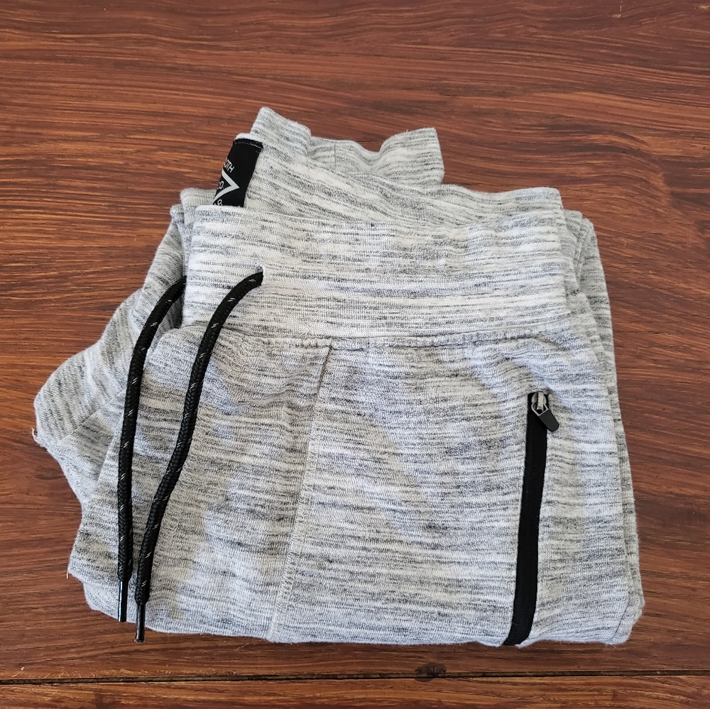 BKC white gray black design joggers  M